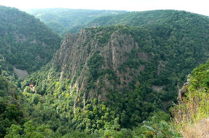 Aussicht Hexentanzplatz auf das Bodetal